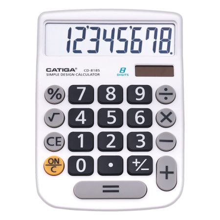 CATIGA(R) BY ADESSO(R) AEOCD8185W 8 DIGITS CALCULATOR WHT